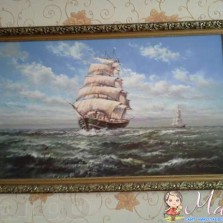 Картина "Корабли в море"