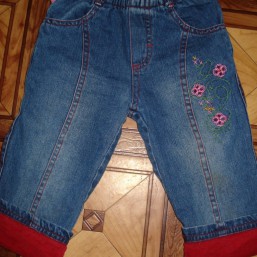 джинсики для девочки утепленные 80-86см