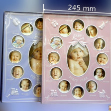  Мульти рамка для фото "12 месяцев "    Розовая