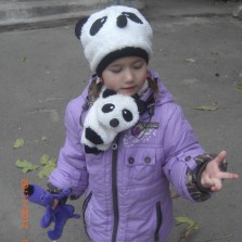 шапочка и шарфик "панда"