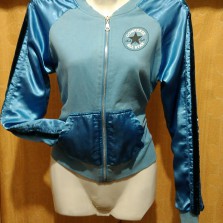 Куртка с атласными рукавами, размер 44-46