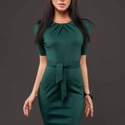 Платье темно-зеленое