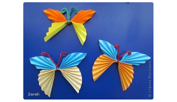 Мастер-класс для детей "Оригами бабочки" в Baby Club!