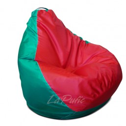 Зелено-красное кресло-мешок груша 120*90 см