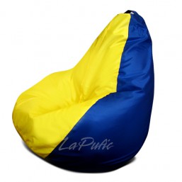 Желто-синее кресло-мешок груша 120*90 см