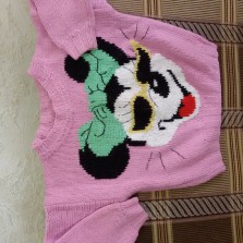 пуловер для девочки ручная вязка 