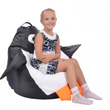 Детское бескаркасное кресло – мешок Пингвин