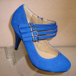 Ярко-синие весенние туфли - супер цена!
