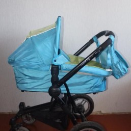 Продается коляска Pur Equipage Combo 12.5 голубая с зеленым