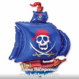 Фольгированные шары мини-фигуры ф м/фигура/3 корабль пиратский синий