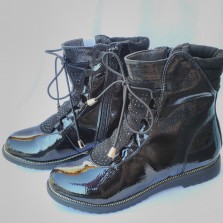 Полусапожки, ботинки, осень на девочку черные лакированные, 1108-1, ТМ "GFB", размеры: 34, 35, 36, 37