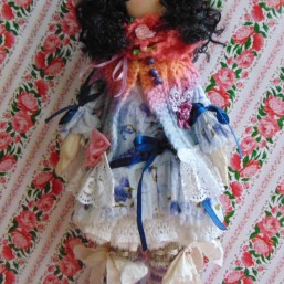 Текстильная кукла-модница