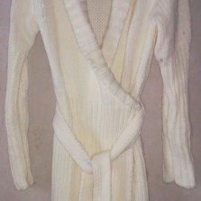 пальто вязаное