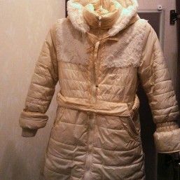 Зимнее пальто для девочки,рост 130-146