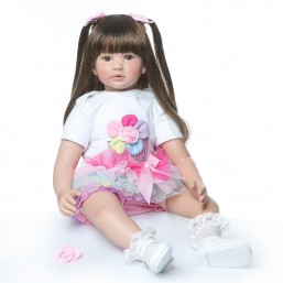 Большая ароматизированная виниловая кукла Reborn Baby Doll 60см