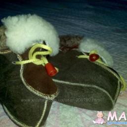 Продам меховые пинетки (11,5 см)