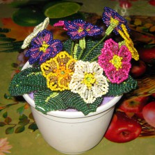 примула из бисера