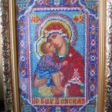 Вышитая бисером икона