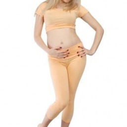 Леггинсы (арт. 023)+ футболка для беременной (арт. 029) «Fly» со стразами