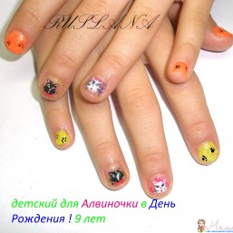 Детский маникюр для красоты и как избавление от вредной привычки- грызть ногти. Без вреда для ноготков девочки.