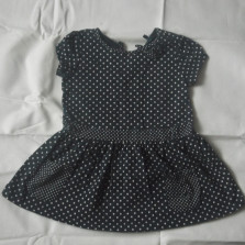 Синее платье в горох