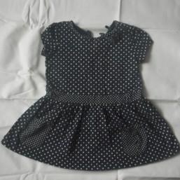 Синее платье в горох