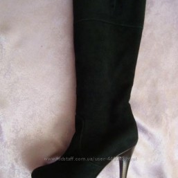 Сапоги замшевые демисезонные 35р.