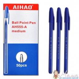 Ручка Aihao 555 c.ч.к.ф. 50шт.