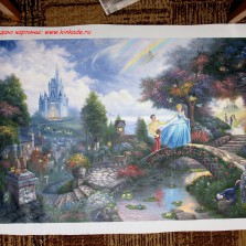 Копия картины Томаса Кинкейда "Золушка загадывающая желание"