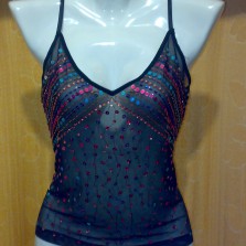 Майка сеточка в стразах, размер 44-46