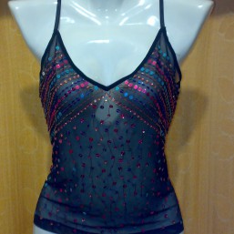 Майка сеточка в стразах, размер 44-46