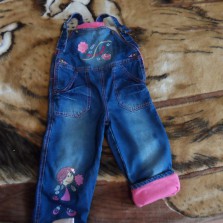 Джинсовый комбез на флисе в отличном состоянии