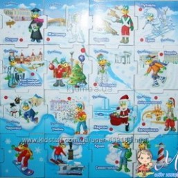 Магниты Растишка, зимняя карта