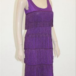 Платье бахромой