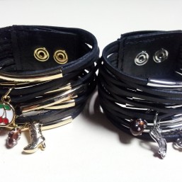 Новинки Брендовые кожаные браслеты JUICY COUTURE