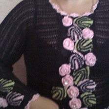 Ажурная вязанный свитерок