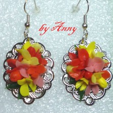 Серьги из холодного фарфора