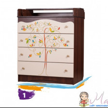 Пеленальный комод "Цветы жизни"