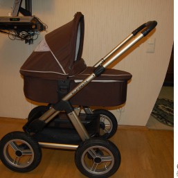 Коляска АВС design turbo 4  цвет: коричневый с бежевым