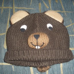 прикольная шапка мишка