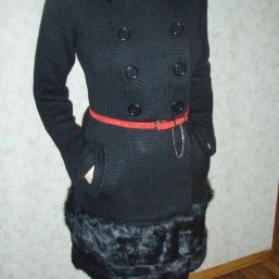 вязаное пальто ТМ Литуре Мка