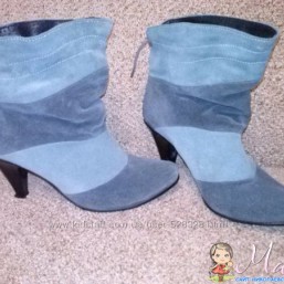 Ботинки демисезонные натуральная замша р.36-36,5