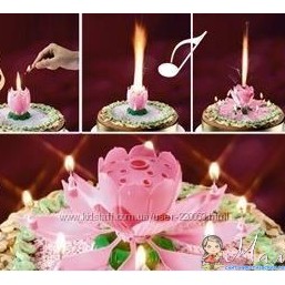 Музыкальная свеча фейерверк ко дню рождения на торт