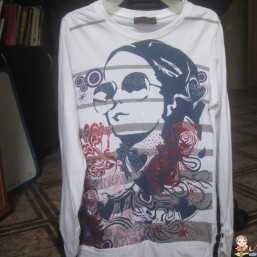 туника белая с рисунком