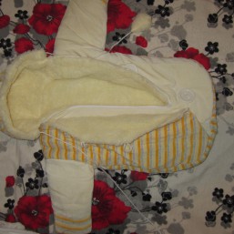 Зимний конверт-комбинезон на овчине до 5мес