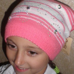 Шапки со стразами весна-осень ассорти цвета