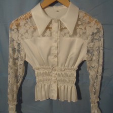 блузка вшколу прозрачные  ажурные руковарукова