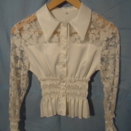 блузка вшколу прозрачные  ажурные руковарукова