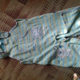 теплые штанишки-полукомбез