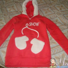 Теплая кофта-худи